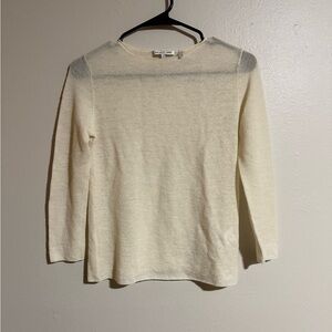 Helmut Lang Off-White Knit 100% Cashmere Top Size XS